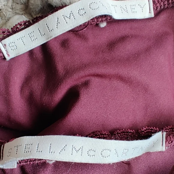 Stella McCartney Embroidered Bikini Set In Maroon Size Small - Picture 10 of 10